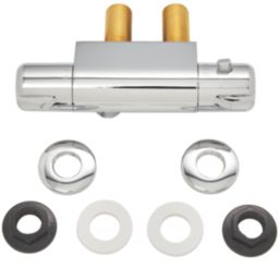 Highlife Bathrooms ASP Exposed Single Outlet Thermostatic Chrome Mini Horizontal Bar Shower Valve