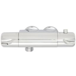 Highlife Bathrooms ASP Exposed Single Outlet Thermostatic Chrome Mini Horizontal Bar Shower Valve