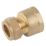 Midbrass  Brass Compression Adapting Female Iron Coupler 3/4" x 1/2"