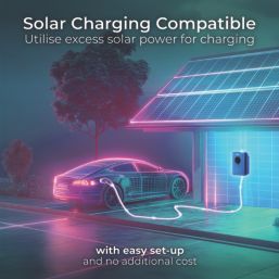 Masterplug  1 Port 7.4kW  Mode 3 Type 2 Plug Tethered Smart EV Charger with 5m Cable Black