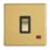 Contactum Lyric 20A 1-Gang DP Control Switch Brushed Brass with Neon with Black Inserts