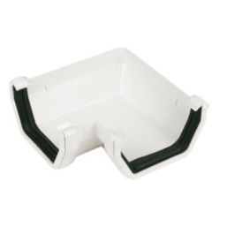 FloPlast  uPVC 90° Square Gutter Angle White 114mm