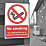"No Smoking It Is Against The Law To Smoke On These Premises" Sign 297mm x 210mm