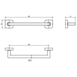 ETAL  Straight Doc M Grab Bar  Polished Chrome 280mm