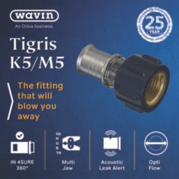 Wavin Tigris K5 Multi-Layer Composite Press-Fit Adapting Female Couplers 0.5" x 16mm 10 Pack