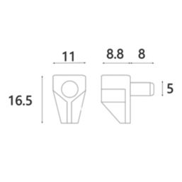 Essentials MDF Flat Shelf Supports Clear 50 Pack