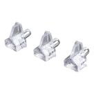 Essentials MDF Flat Shelf Supports Clear 50 Pack