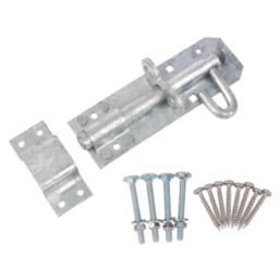 GateMate Brenton Padbolt with Elongated Keep Silver 212mm