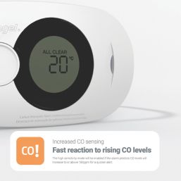 FireAngel  FA3322 Battery Standalone Digital Display Carbon Monoxide Alarm