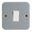 Contactum  10AX 1-Gang Metal Clad Intermediate Switch Grey with White Inserts
