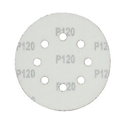 Flexovit  A203F 120 Grit 8-Hole Punched Multi-Material Sanding Discs 125mm 6 Pack
