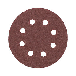 Flexovit  A203F 120 Grit 8-Hole Punched Multi-Material Sanding Discs 125mm 6 Pack
