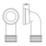 FloPlast  Rigid 90° Angled Pan Connector White 300mm