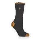SockShop Heat Holders Socks Black / Yellow Size 4-8