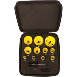 Starrett KFC11021 11-Saw Multi-Material Deluxe Electricians Holesaw Kit