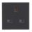 Contactum Grid 13A Unswitched Modular Socket Black