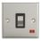 Contactum iConic 20A 1-Gang DP Control Switch Brushed Steel with Neon with Black Inserts