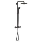 Grohe Vitalio Joy 260 HP Rear-Fed Exposed Phantom Black Thermostatic Shower System