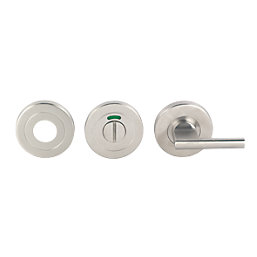 Eurospec  Fire Rated Lever WC Thumbturn Set Satin Stainless Steel 52mm