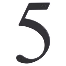 Fab & Fix Door Numeral 5 Black 80mm