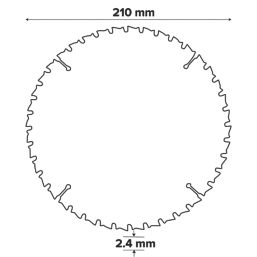 Erbauer  Aluminium TCT Saw Blade 210mm x 30mm 40T