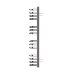 Flomasta U-Shape 760mm x 500mm 1143BTU Chrome Vertical Designer Radiator