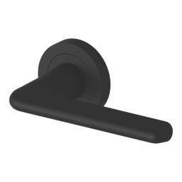 Cooke & Lewis Izenah Lever on Rose Door Handles Pair Matt Black