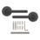 Cooke & Lewis Izenah Lever on Rose Door Handles Pair Matt Black