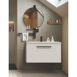 Ideal Standard Alu+ Mirror with Beauty Bar Silk Black 670mm x 146mm x 817mm