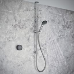 Mira Platinum HP/Combi Ceiling-Fed Black/Chrome Thermostatic Wireless Digital Mixer Shower