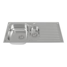 Carysil EA07 1.5 Bowl Stainless Steel Inset Kitchen Sink  965mm x 500mm