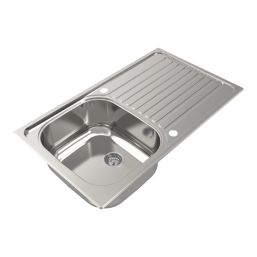 Jabiri 1 Bowl  Satin Stainless Steel Sink 860mm x 500mm