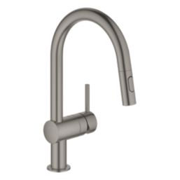 Grohe Minta 32321AL2 Single Lever Kitchen Sink Mixer Tap Brushed Hard Graphite