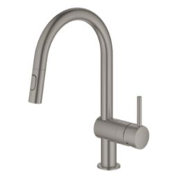 Grohe Minta 32321AL2 Single Lever Kitchen Sink Mixer Tap Brushed Hard Graphite