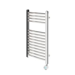 Flomasta 700mm x 400mm 512BTU Chrome Curved Electric Towel Radiator