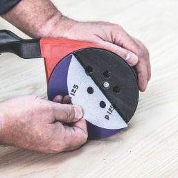 Trend  AB/125/M25 60, 120 & 180 & 240 Grit 8-Hole Punched Wood, Paint, Plastic, Filler, Plaster & Metal Random Orbital Sanding Discs 125mm 25 Pack