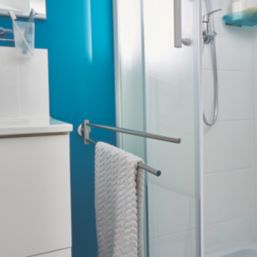 Ormara Twin Towel Rail Sliver 432mm x 55mm x 93mm