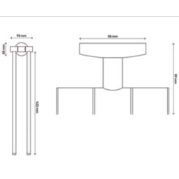 Ormara Twin Towel Rail Sliver 432mm x 55mm x 93mm