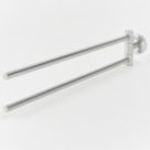 Ormara Twin Towel Rail Sliver 432mm x 55mm x 93mm