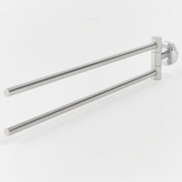 Ormara Twin Towel Rail Sliver 432mm x 55mm x 93mm