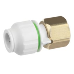 Flomasta  Plastic Push-Fit Straight Tap Connector 15mm x 3/4"