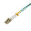 Labgear Duplex Multi Mode Green/Yellow LC- LC OM3 LSZH Fibre Optic Cable 1m