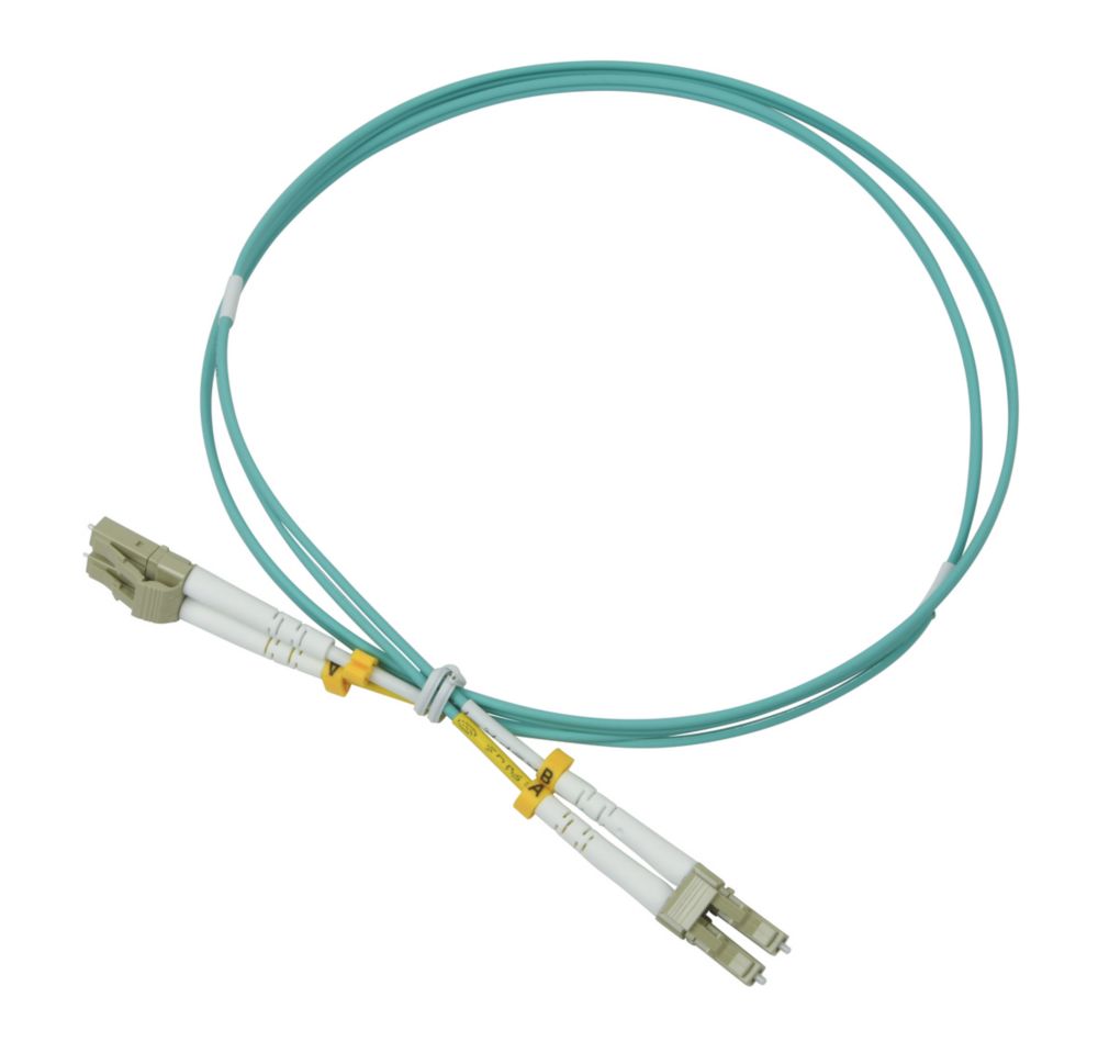 Labgear Duplex Multi Mode Green/Yellow LC- LC OM3 LSZH Fibre Optic ...