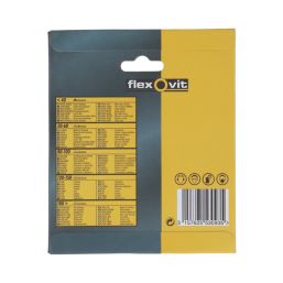 Flexovit  A203F 60 / 80 / 120 Grit 8-Hole Punched Multi-Material Sanding Discs 115mm 6 Pack