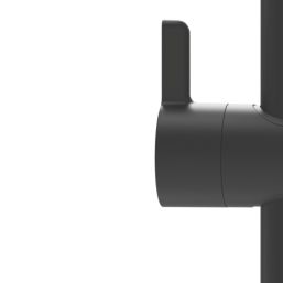 Swirl Bonda Adjustable Shower Riser Rail Black 654mm