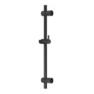 Swirl Bonda Adjustable Shower Riser Rail Black 654mm