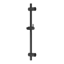 Swirl Bonda Adjustable Shower Riser Rail Black 654mm