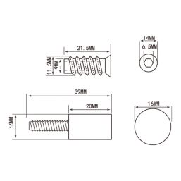 Smith & Locke  39mm Sash Stops Satin Chrome 10 Pack