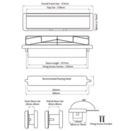 Fab & Fix Nu Mail 68 Letter Plate 40-80 Black 310mm x 68mm