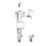 Flomasta  Bottom or Side-Entry 4-in-1 Fill Valve 1/2 & 3/8"